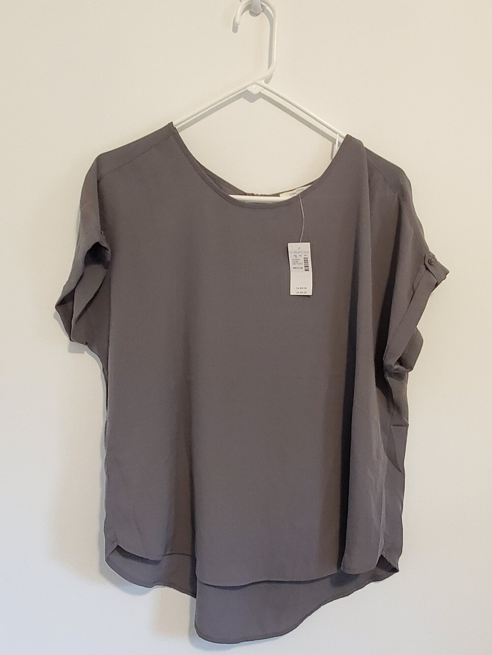 NWT Maurices Gray Loose Fit Shirt Lightweight Medium